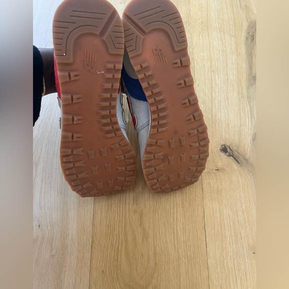 Men’s New BalancexStaud 574 Rain Cloud Team Red Sneaker - Picture 10 of 16